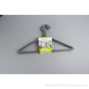 Plastic Coated Wire Hanger Silver